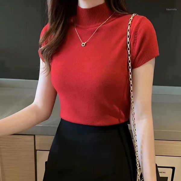 women soft solid turtleneck sweater woman basic slim short sleeve bottoming knitted sweaters pullovers female 2020 spring1, White;black
women soft solid turtleneck sweater woman basic slim short sleeve bottoming knitted sweaters pullovers female 2020 spring1, White;black