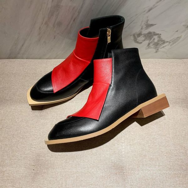 in single plus size 22-26.5cm length blue shoes two color stitches boots women antumn and winter, Black
in single plus size 22-26.5cm length blue shoes two color stitches boots women antumn and winter, Black