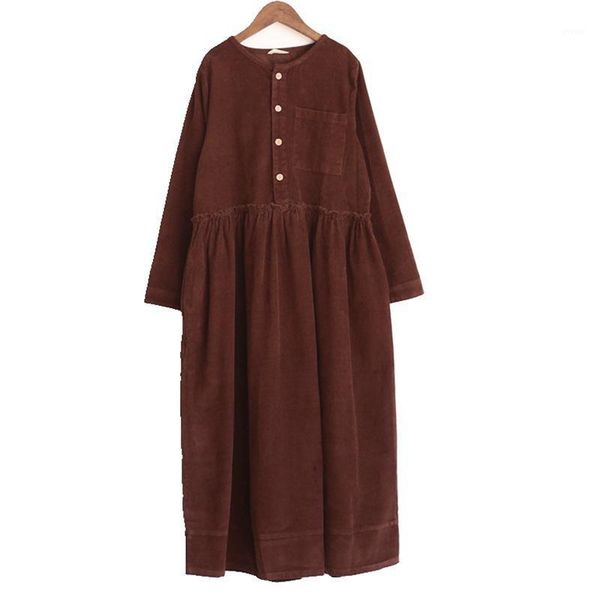 johnature women corduroy dresses vintage robes solid color high waist 2020 spring new long sleeve o-neck chinese style dresses1, Black;gray
johnature women corduroy dresses vintage robes solid color high waist 2020 spring new long sleeve o-neck chinese style dresses1, Black;gray
