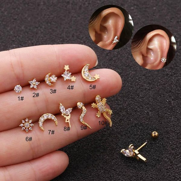 stud 1piece unusual piercing earrings jewelry for women 2021 trend personality zircon christmas gift, Golden;silver
stud 1piece unusual piercing earrings jewelry for women 2021 trend personality zircon christmas gift, Golden;silver