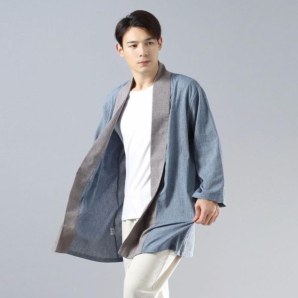 lzjn long sleeve shirt mens kimono cardigan casual cotton linen clothing chinese hanfu contrast color blouse trenchcoat mf-57, White;black
lzjn long sleeve shirt mens kimono cardigan casual cotton linen clothing chinese hanfu contrast color blouse trenchcoat mf-57, White;black