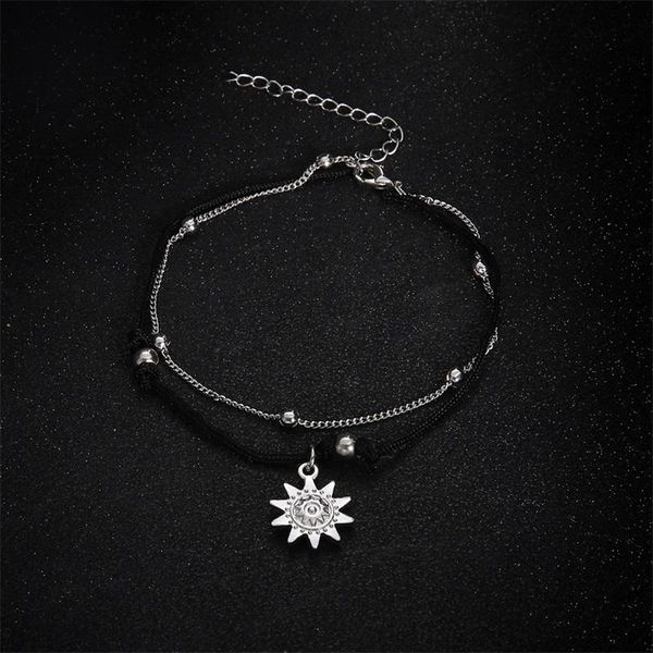 vintage boho double layer beads ankle bracelet for women fashion sun pendent anklet handmade foot chain beach jewelry 562 t2, Red;blue
vintage boho double layer beads ankle bracelet for women fashion sun pendent anklet handmade foot chain beach jewelry 562 t2, Red;blue