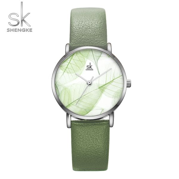 shengke new women watches creative leaves summer green dial wristwatch quartz japanese movement gift leather zegarek damski 201217, Slivery;brown
shengke new women watches creative leaves summer green dial wristwatch quartz japanese movement gift leather zegarek damski 201217, Slivery;brown