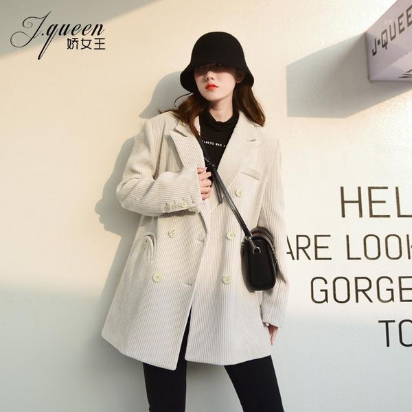 vintage corduroy blazer double breasted office wear casual loose simple blazer winter autumn veste femme jacket women de50xz1, White;black
vintage corduroy blazer double breasted office wear casual loose simple blazer winter autumn veste femme jacket women de50xz1, White;black
