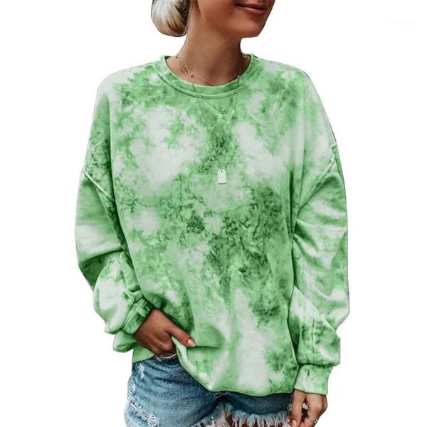 tie-dye green crewneck loose vintage oversized sweatshirt women 2020 autumn new fashion casual drop shoulder streetwear chic bf1, Black
tie-dye green crewneck loose vintage oversized sweatshirt women 2020 autumn new fashion casual drop shoulder streetwear chic bf1, Black