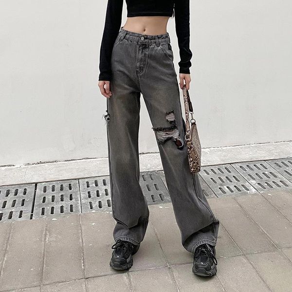 yyxz spring autumn fashion slim bleached asymmetrical holes sml gray woman casual denim pants lady straight jeans, Blue
yyxz spring autumn fashion slim bleached asymmetrical holes sml gray woman casual denim pants lady straight jeans, Blue
