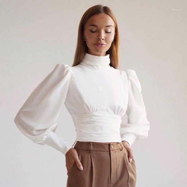2020 winter t-shirts women tees club backless hollow out long puff sleeve tie up high neck solid bodycon t shirt women1, White
2020 winter t-shirts women tees club backless hollow out long puff sleeve tie up high neck solid bodycon t shirt women1, White