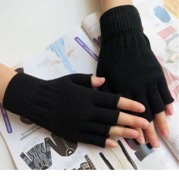 fingerless glove pure color elastic knitted half finger mittens soft warm winter convenient touch screen typin bbynru, Black
fingerless glove pure color elastic knitted half finger mittens soft warm winter convenient touch screen typin bbynru, Black