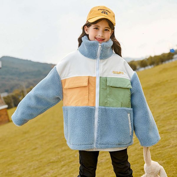new wool coat 2020 girls' lamb korean version thickened winter wear middle and large children's high collar cardigan ihql, Black
new wool coat 2020 girls' lamb korean version thickened winter wear middle and large children's high collar cardigan ihql, Black