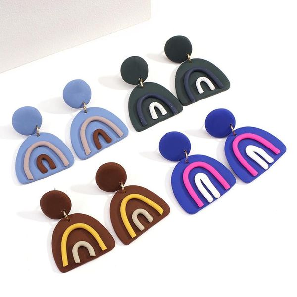 aensoa creative unique polymer clay rainbow pendant earrings for women multicolor geometric drop earrings costume jewelry 2020, Silver
aensoa creative unique polymer clay rainbow pendant earrings for women multicolor geometric drop earrings costume jewelry 2020, Silver
