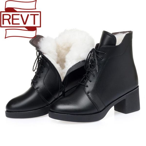 boots revt genuel leather ankle women's winter round toe lace up zip shoes woman fashion motorcycle platform botas 41 42 43, Black
boots revt genuel leather ankle women's winter round toe lace up zip shoes woman fashion motorcycle platform botas 41 42 43, Black
