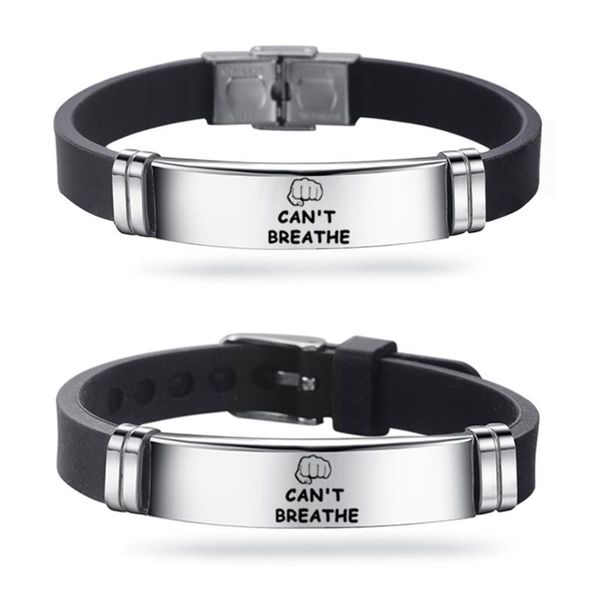 american protest i can't breathe bracelet black lives matter fist stainless steel bracelets silicone bangles men women jewelry
american protest i can't breathe bracelet black lives matter fist stainless steel bracelets silicone bangles men women jewelry