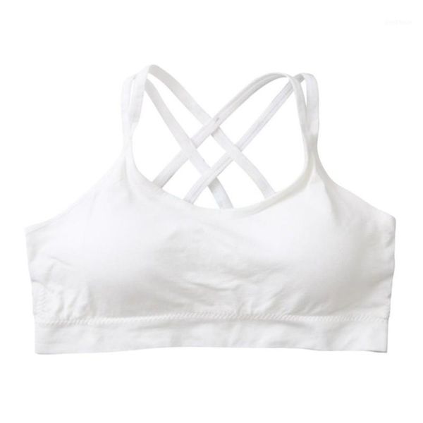 women fitness yoga sports bra for running gym straps padded seamless athletic vest brassiere sport bra1, White;black
women fitness yoga sports bra for running gym straps padded seamless athletic vest brassiere sport bra1, White;black