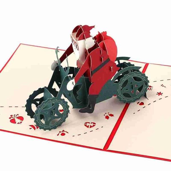 greeting cards 3d card santa claus on motorcycle christmas party with envelope year invitation postcard 
greeting cards 3d card santa claus on motorcycle christmas party with envelope year invitation postcard
