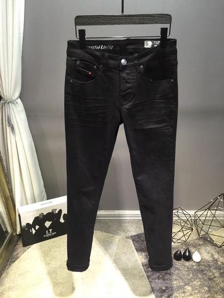 luxury designer mens jeans l famous brand men's washed designer jeans plaid slim summer light weight stretch denim skinny jeans size 29, Blue
luxury designer mens jeans l famous brand men's washed designer jeans plaid slim summer light weight stretch denim skinny jeans size 29, Blue