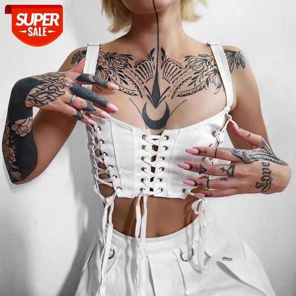 y2k gothic clothes sleeveless square collar bandage hollow out solid chic crop spring summer women streetwear e-girl #mk9s, White
y2k gothic clothes sleeveless square collar bandage hollow out solid chic crop spring summer women streetwear e-girl #mk9s, White