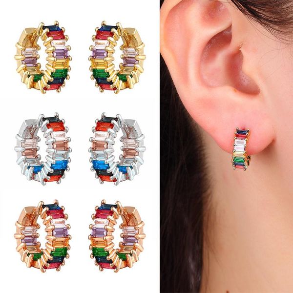 1 pair small hoop earrings women t cz rainbow jewelry gold silver color rose bling geometric t cz hoops earring round, Golden;silver
1 pair small hoop earrings women t cz rainbow jewelry gold silver color rose bling geometric t cz hoops earring round, Golden;silver