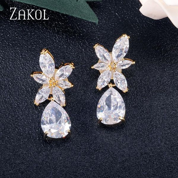 zakol fashion leaf zircon drop earrings for women white gold color crystal wedding earrings bridal jewelry gift brinco fsep23641, Silver
zakol fashion leaf zircon drop earrings for women white gold color crystal wedding earrings bridal jewelry gift brinco fsep23641, Silver
