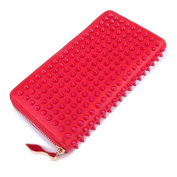 spiked clutch bags women patent men wallet money clip luxury genuine leather women clutch male female long wallet, Red;black
spiked clutch bags women patent men wallet money clip luxury genuine leather women clutch male female long wallet, Red;black
