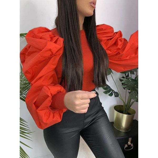 fashion women's blouse shirt long puff sleeve blouse shirt oll solid color knitted causal women plus size 2xl 3 color 201028, White
fashion women's blouse shirt long puff sleeve blouse shirt oll solid color knitted causal women plus size 2xl 3 color 201028, White