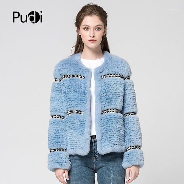 women's fur & faux pudi ct7027 rex coats knitted knit real coat overcoat jacket women's winter thick warm genuine1, Black