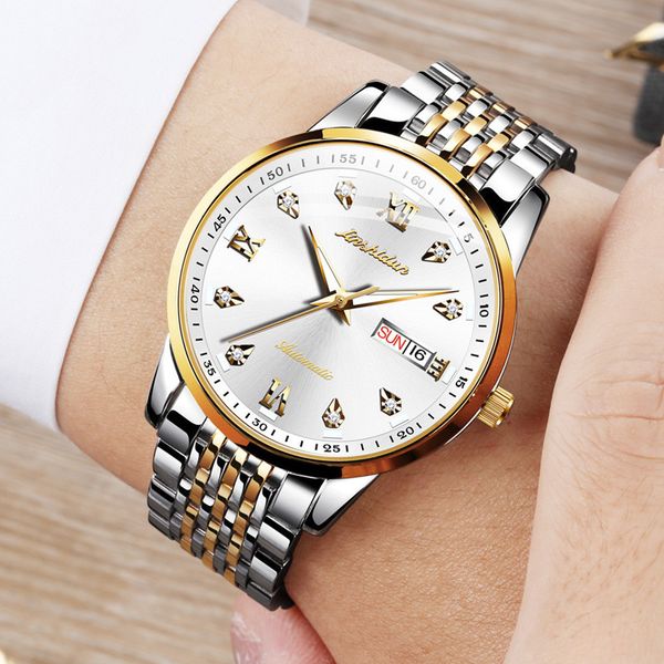 new fashion butterfly button automatic mechanical with diamond waterproof men's watch 8904, Slivery;brown
new fashion butterfly button automatic mechanical with diamond waterproof men's watch 8904, Slivery;brown