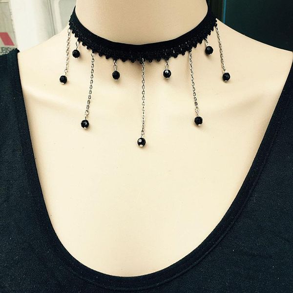 trendy necklaces pendants link chain collar long plated lace tassel black beads statement fashion necklace women colares jewelry, Silver
trendy necklaces pendants link chain collar long plated lace tassel black beads statement fashion necklace women colares jewelry, Silver