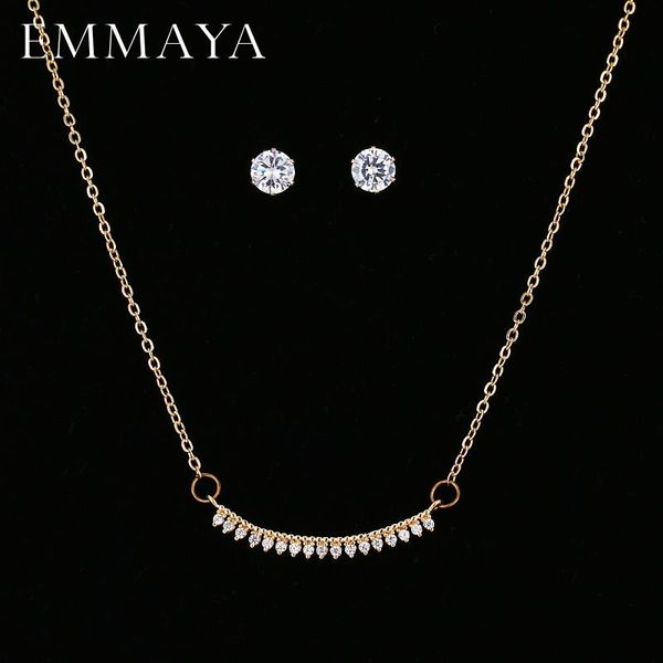 earrings & necklace emmaya wholesale price gold color clear austria crystals stud and pendant jewelry sets, Silver
earrings & necklace emmaya wholesale price gold color clear austria crystals stud and pendant jewelry sets, Silver