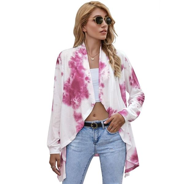 women long sleeve open front cardigan gradient tie-dye print draped ruffles jacket irregular hem loose outwear coat, Black;brown
women long sleeve open front cardigan gradient tie-dye print draped ruffles jacket irregular hem loose outwear coat, Black;brown