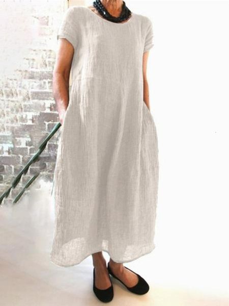 solid chinese style loose 2020 color new large short sleeve cotton linen dress, Black;gray
solid chinese style loose 2020 color new large short sleeve cotton linen dress, Black;gray