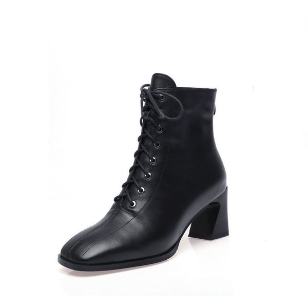 2021 new cross-tied concise motorcycle fashion women ankle boots genuine leather autumn winter high heels shoes woman kq7e, Black
2021 new cross-tied concise motorcycle fashion women ankle boots genuine leather autumn winter high heels shoes woman kq7e, Black
