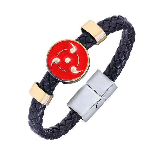 charm bracelets j store anime sharingan naruto weave leather bracelet bangle cosplay jewelry punk style, Golden;silver 
charm bracelets j store anime sharingan naruto weave leather bracelet bangle cosplay jewelry punk style, Golden;silver