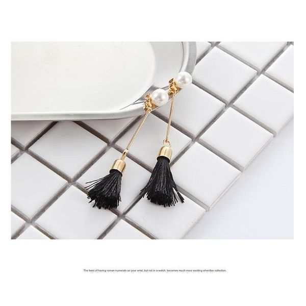 minimalist simple temperament black and white bicolor small tassel pearl long earrings whole sqceno homes2007, Silver
minimalist simple temperament black and white bicolor small tassel pearl long earrings whole sqceno homes2007, Silver