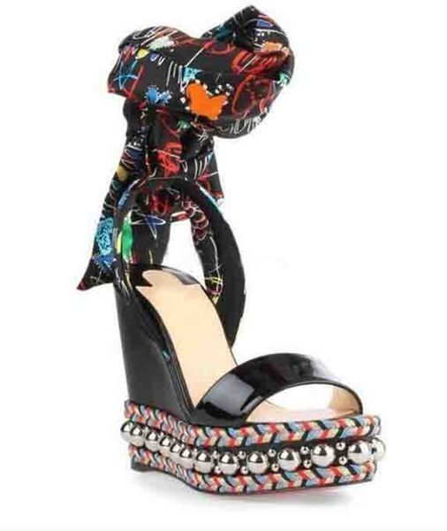 luxury red bottom levantinana sandal wedge graffiti patent leather women ankle strap gladiator sandals party wedding dress, Black
luxury red bottom levantinana sandal wedge graffiti patent leather women ankle strap gladiator sandals party wedding dress, Black
