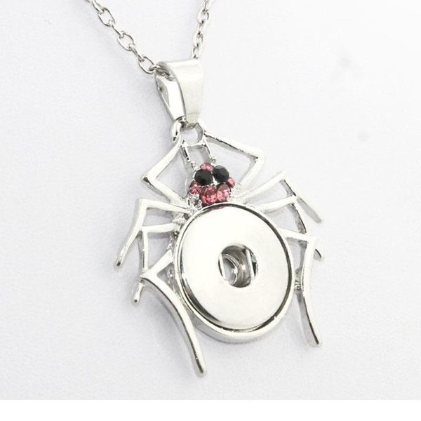 3 colors spider alloy charm necklaces with 18mm snap button woman pendants with crystals beads women's ne bbyems, Silver
3 colors spider alloy charm necklaces with 18mm snap button woman pendants with crystals beads women's ne bbyems, Silver