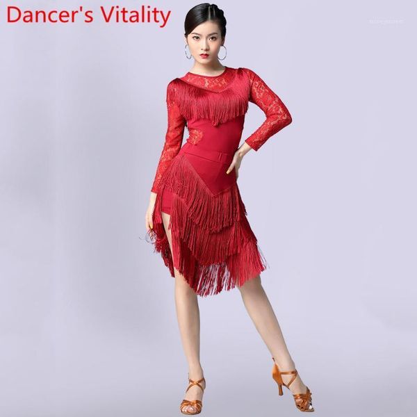 stage wear latin dance women training professional competition outfits tassel lace skirt salsa foxtrot quickstep dancing practice set1, Black;red
stage wear latin dance women training professional competition outfits tassel lace skirt salsa foxtrot quickstep dancing practice set1, Black;red