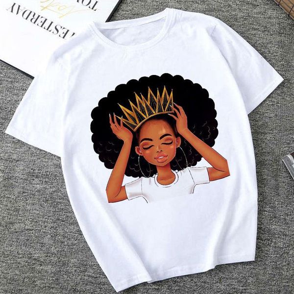 women's t-shirt america africa girl wear crown print female summer women's fashion streetwear harajuku short-sleeved o-neck tshir, White
women's t-shirt america africa girl wear crown print female summer women's fashion streetwear harajuku short-sleeved o-neck tshir, White