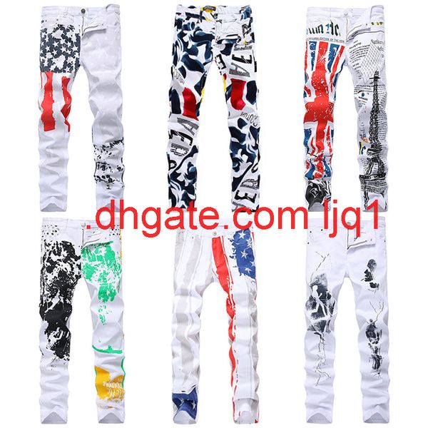 spring and summer men's jeans straight tube trend printed pants korean casual slim elastic large pants ink splashing pants, Blue
spring and summer men's jeans straight tube trend printed pants korean casual slim elastic large pants ink splashing pants, Blue