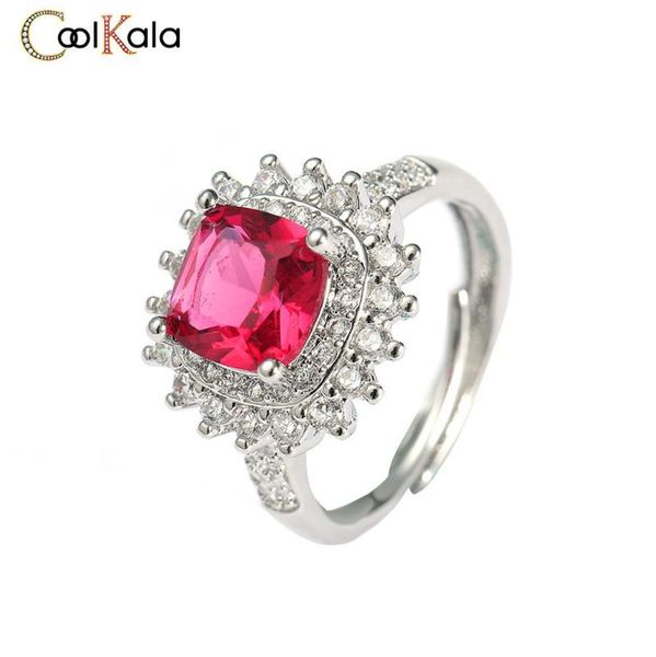 wedding rings coolkala style princess square group inlaid with zircon red tourmaline color treasure ring, Slivery;golden
wedding rings coolkala style princess square group inlaid with zircon red tourmaline color treasure ring, Slivery;golden
