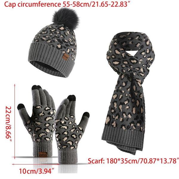 hats, scarves & gloves sets women winter 3pcs beanie hat long scarf touch screen set leopard thick plush lined knit cuffed pompom skull cap, Blue;gray
hats, scarves & gloves sets women winter 3pcs beanie hat long scarf touch screen set leopard thick plush lined knit cuffed pompom skull cap, Blue;gray