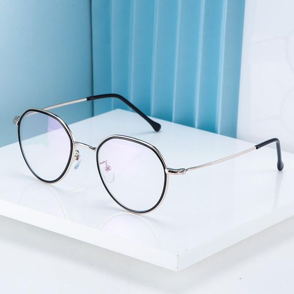 16045 round flat lens 2021 new diopter white screen glasses for men an, White;black
16045 round flat lens 2021 new diopter white screen glasses for men an, White;black