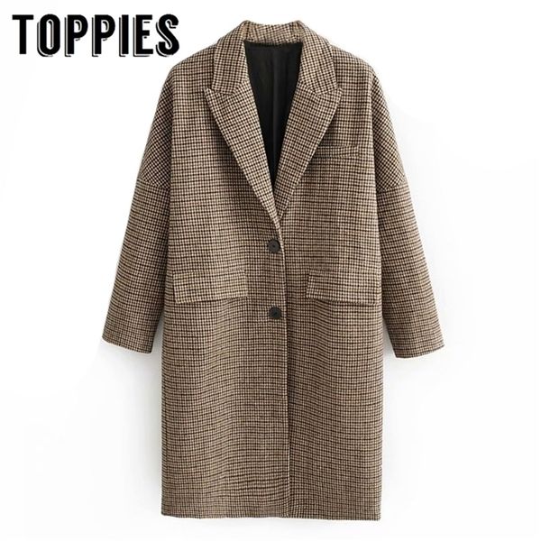 winter plaid long coat women single breated woolen coat europe fashion ladies vintage warm clothes 201217, Black
winter plaid long coat women single breated woolen coat europe fashion ladies vintage warm clothes 201217, Black