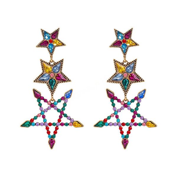 trendy multi layer crystal star dangle earrings luxury colorful rhinestone long drop earring girl ear jewelry brincos, Silver
trendy multi layer crystal star dangle earrings luxury colorful rhinestone long drop earring girl ear jewelry brincos, Silver