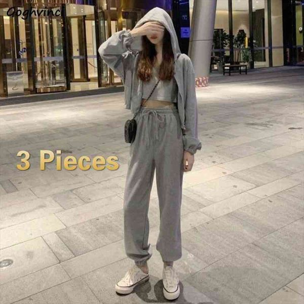 women sets hooded zipper short style solid drawstring stretchy baggy casual straight trousers fashion 3 pieces trendy slim, Gray
women sets hooded zipper short style solid drawstring stretchy baggy casual straight trousers fashion 3 pieces trendy slim, Gray