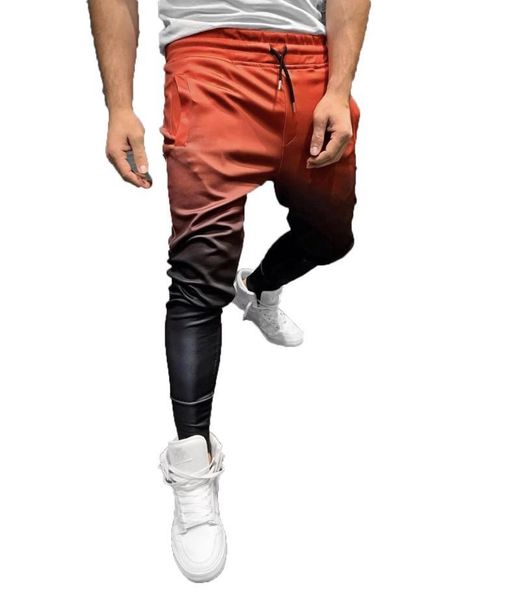 mens fall winter new fitness pants trousers gradient color slim sports stretch pants hip hop male pants, Black
mens fall winter new fitness pants trousers gradient color slim sports stretch pants hip hop male pants, Black