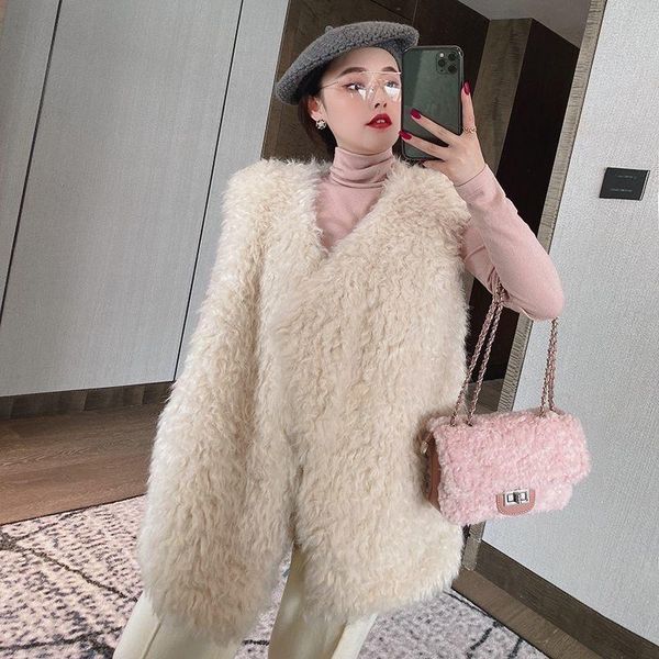 women's fur & faux women 2021 autumn winter fashion warm vest female v-neck sleeveless casual loose thick coat outerwear c305, Black
women's fur & faux women 2021 autumn winter fashion warm vest female v-neck sleeveless casual loose thick coat outerwear c305, Black