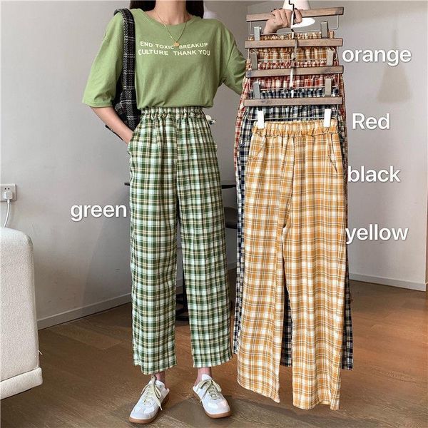 wide leg pants women fashion plaid ulzzang loose high waist leisure chic female trousers sweatpant pockets summer streetwear, Black;white
wide leg pants women fashion plaid ulzzang loose high waist leisure chic female trousers sweatpant pockets summer streetwear, Black;white