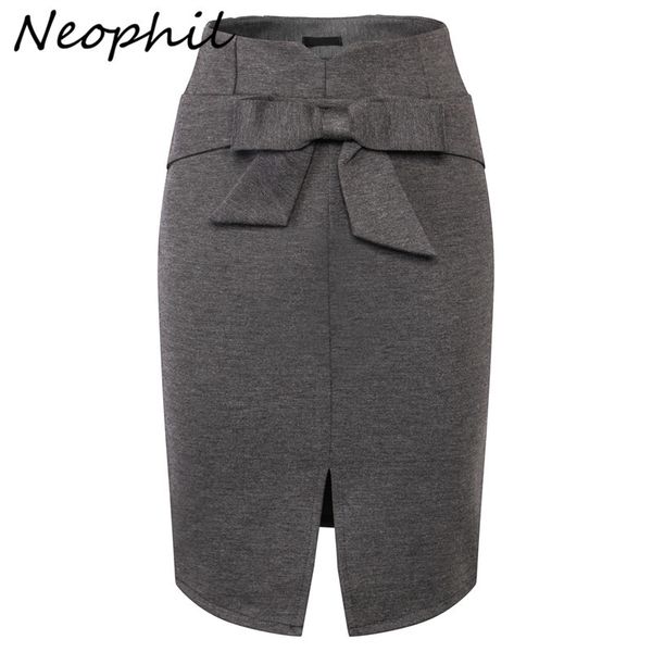 neophil summer ladies midi pencil skirts women plus size 5xl slim front split bow high waist office work black skirt s1112 y200326
neophil summer ladies midi pencil skirts women plus size 5xl slim front split bow high waist office work black skirt s1112 y200326