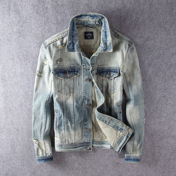 2021 new japanese vintage designer retro yellow destroyed ripped denim jackets men fashion streetwear hip hop chaqueta dgoe, Black;brown
2021 new japanese vintage designer retro yellow destroyed ripped denim jackets men fashion streetwear hip hop chaqueta dgoe, Black;brown