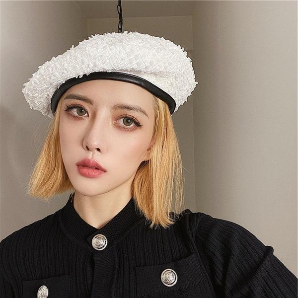 berets spring autumn and winter female wool british style korean japanese wild models knitting artist cap pumpkin hat, Blue;gray
berets spring autumn and winter female wool british style korean japanese wild models knitting artist cap pumpkin hat, Blue;gray